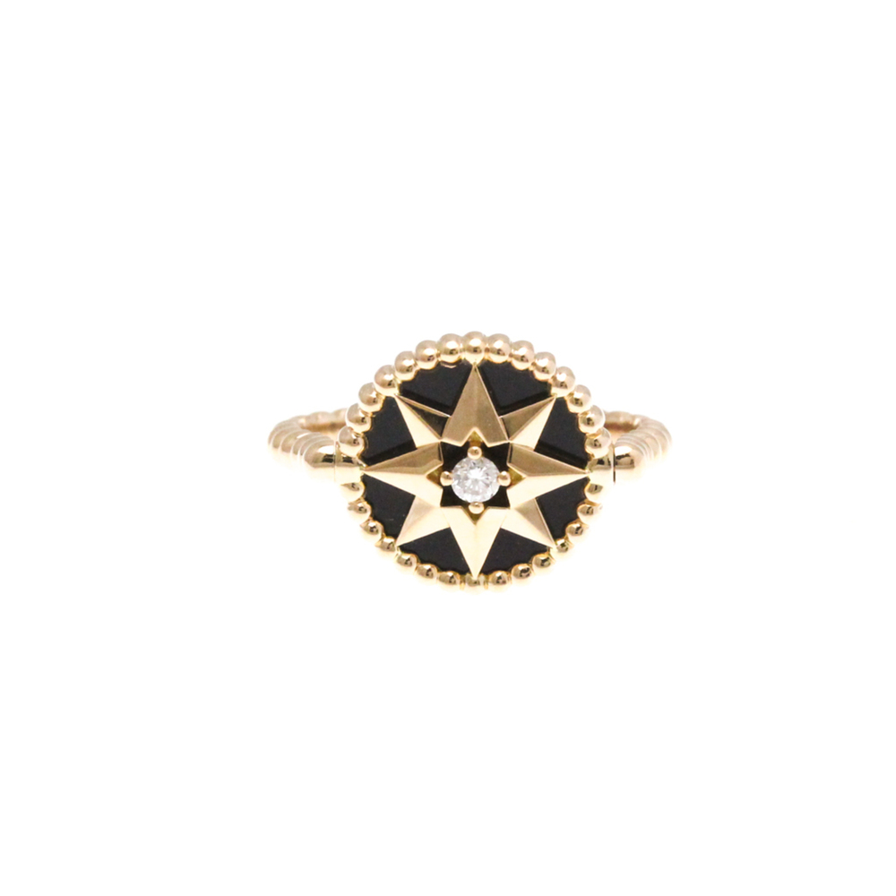 DIOR 18k Gold Onyx Ring